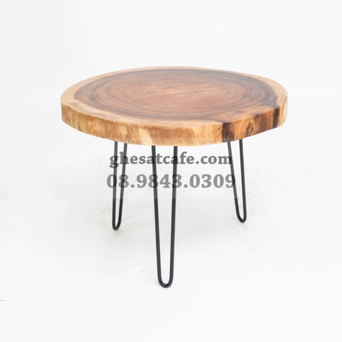 bàn gỗ nguyên tấm chân bàn hairpin 2